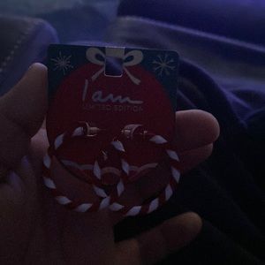 Hoop Christmas earrings